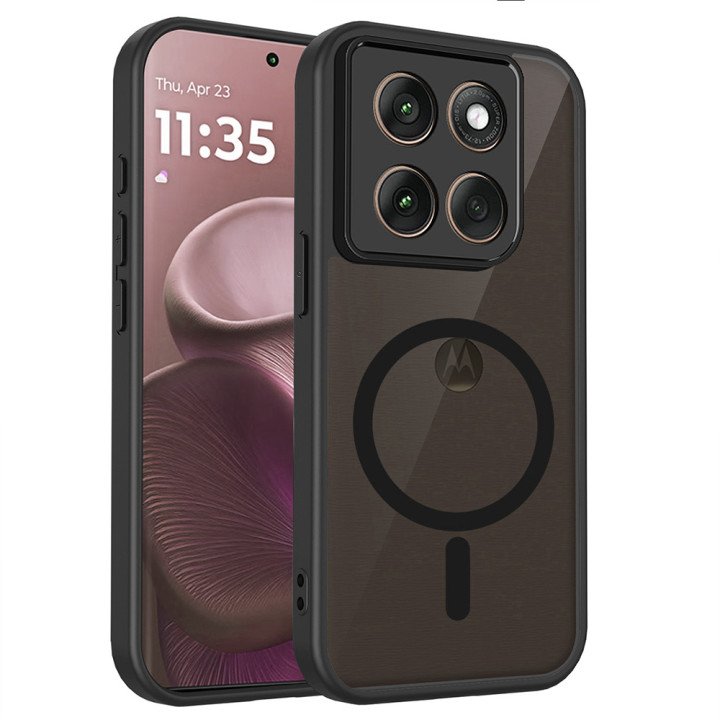 Матовый чехол Magsafe TPU+PC для Motorola Moto G56, Black