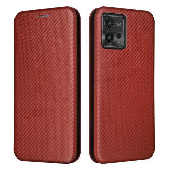 Чохол-книжка Carbon Fiber Texture для Motorola Moto G72