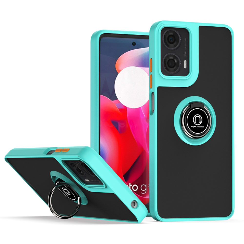 Чехол - накладка TPU Color Matte Ring для Motorola Moto G85 / S50 Neo голубой