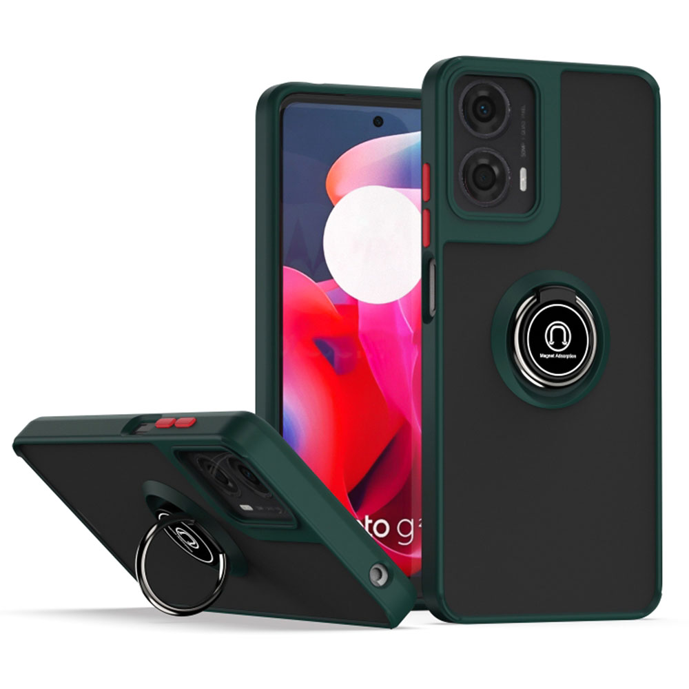 Чохол - накладка TPU Color Matte Ring для Motorola Moto G85 / S50 Neo зелений