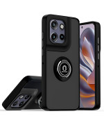 Чохол TPU Color Matte Ring для Motorola Moto G86 з кільцем - підставкою