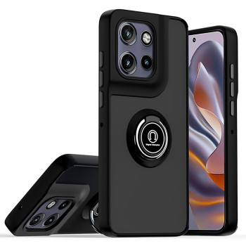 Чехол TPU Color Matte Ring для Motorola Moto G86 с кольцом - подставкой