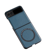 Кожаный чехол - накладка Leather Hybrid Case для Motorola Razr 40 с металлической вставкой