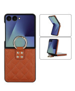 Чохол Lingge Flip для Motorola Razr 70 Ultra / 60 Ultra з кільцем-тримачем