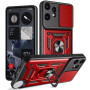 Чехол накладка Ricco Camera Sliding для Nothing CMF Phone 2 Pro с металлическим кольцом и защитой камеры красный