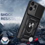 Чехол накладка Ricco Camera Sliding для Nothing CMF Phone 2 Pro с металлическим кольцом и защитой камеры красный