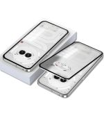 Чехол накладка Metal Glass для Nothing Phone (2a) / (2a) Plus с металлическим кольцом и дополнительной защитой на камеру