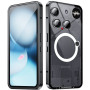 Чехол накладка Metal Glass Ring для Nothing Phone 3 с металлическим кольцом и дополнительной защитой на камеру черный