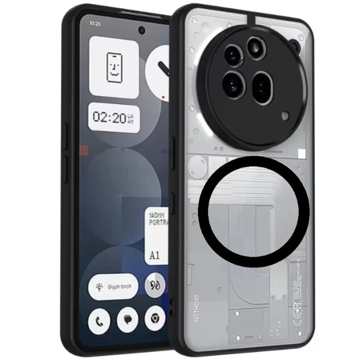Противоударный чехол - накладка Acryl Armor Ring для Nothing Phone (3a) Pro, Black