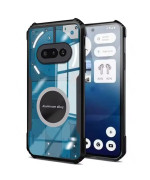 Чохол - накладка Acryl Cooling Armor для Nothing Phone (3a) з металевою пластиною, Black
