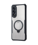 Противоударный чехол XUNDD Texture with Ring для OnePlus Nord 5 / Ace 5 Ultra с магнитным кольцом – подставкой, Black