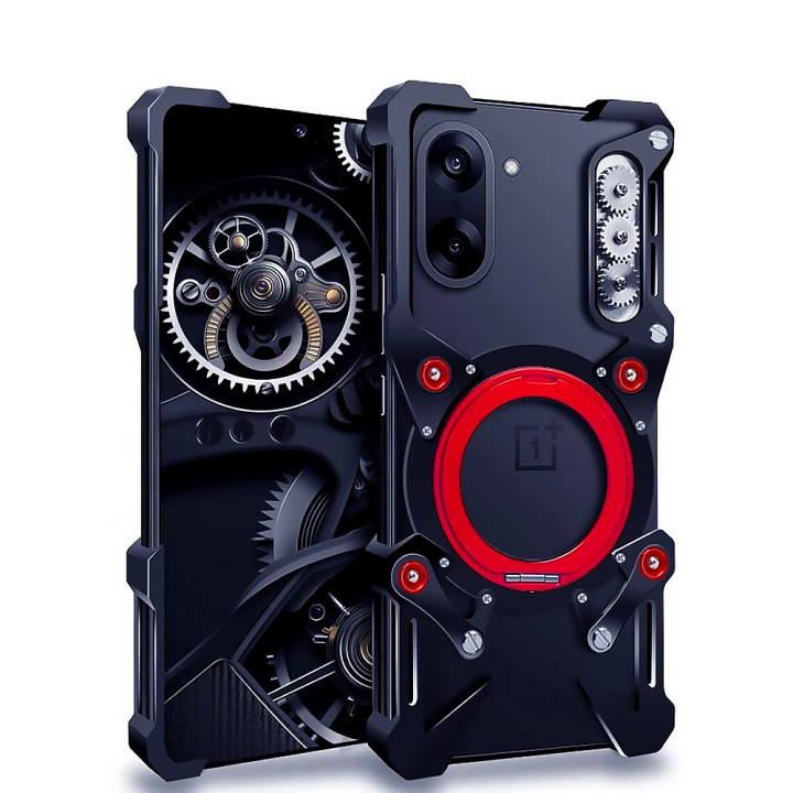 Чохол Metal Cyber Bamper для OnePlus Nord CE5 з кільцем та шнурком - тримачем