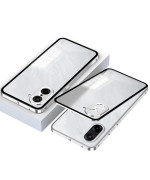 Чехол - накладка Metal Glass для Oneplus Nord CE5 с металлическим кольцом и дополнительной защитой на камеру