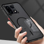 Чехол Metal Glass Air для Oneplus 15 с металлическим кольцом и рамкой