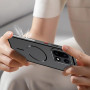Чехол Metal Glass Air для Oneplus 15 с металлическим кольцом и рамкой
