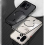 Чехол Metal Glass Air для Oneplus 15 с металлическим кольцом и рамкой