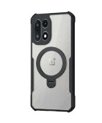 Протиударний чохол XUNDD Texture with Ring для Oneplus 15 магнітним кільцем - підставкою, Black