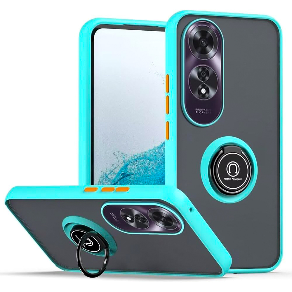 Чохол - накладка TPU Color Matte Ring для Oppo A60 блакитний