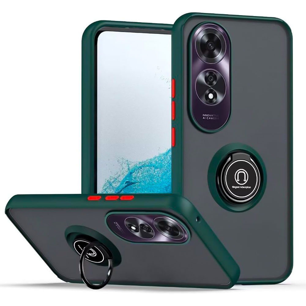 Чохол - накладка TPU Color Matte Ring для Oppo A60 зелений
