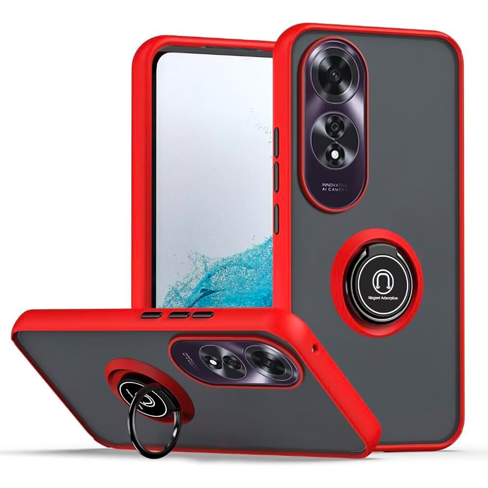 Чохол - накладка TPU Color Matte Ring для Oppo A60 червоний