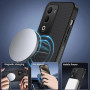Чехол Carbon Shield with Ring для Oppo A5 5G / A5 4G​​ с поддержкой беспроводной зарядки