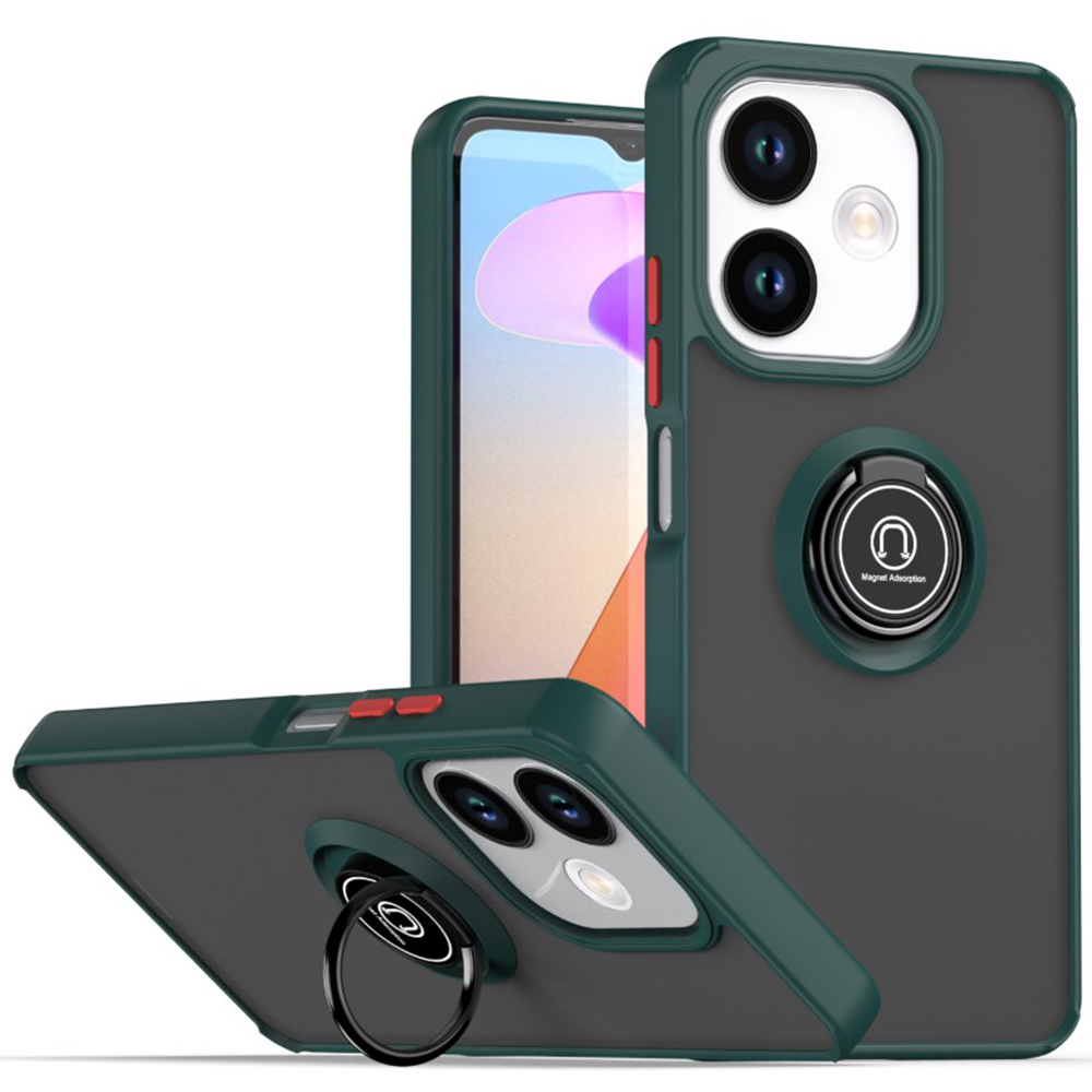 Чохол - накладка TPU Color Matte Ring для Oppo A5 Pro зелений