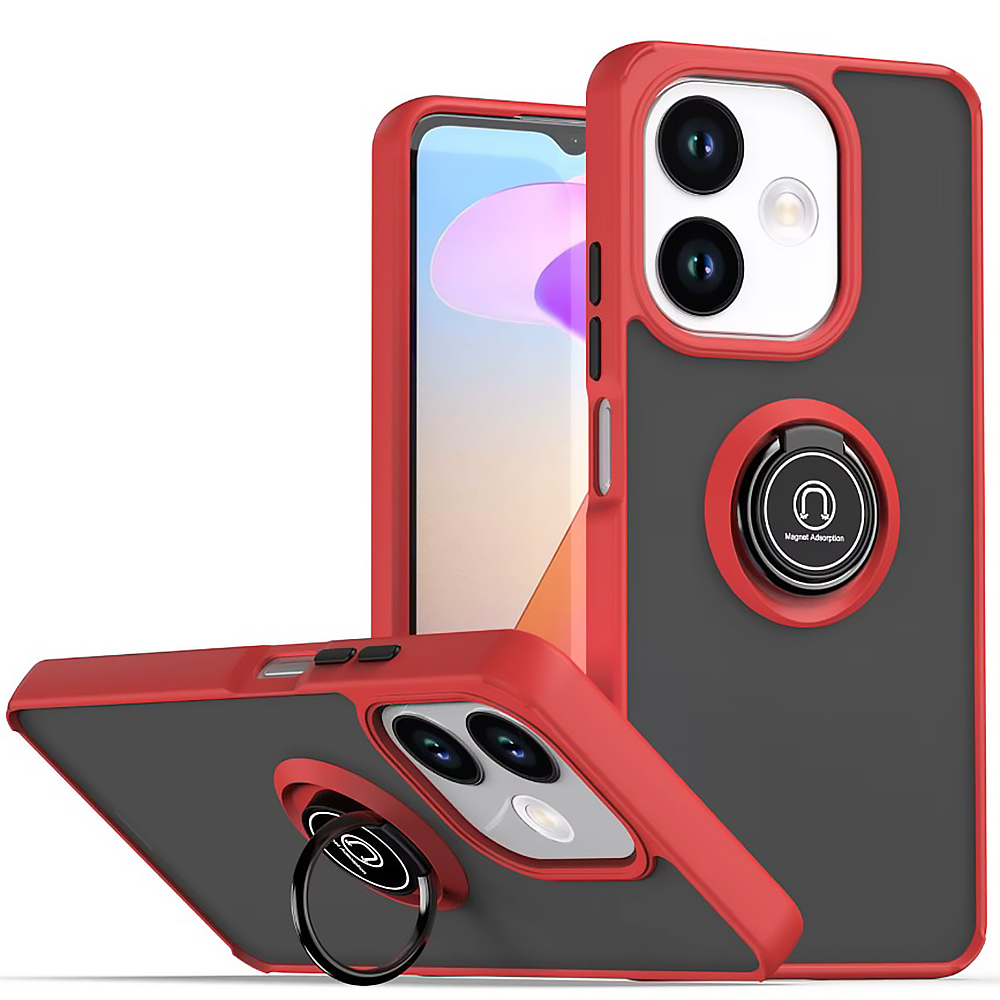 Чохол - накладка TPU Color Matte Ring для Oppo A5 Pro червоний