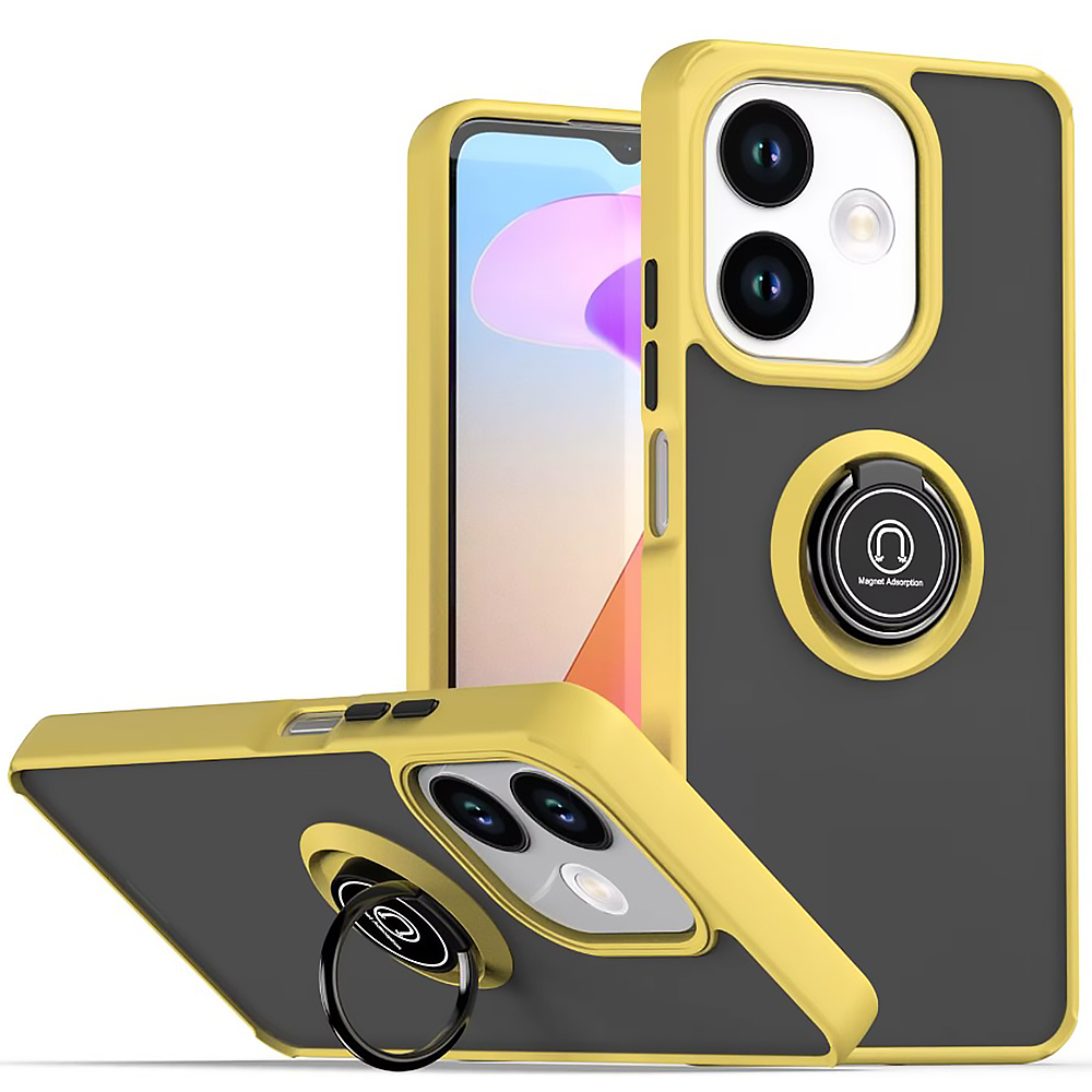 Чехол - накладка TPU Color Matte Ring для Oppo A5 Pro жёлтый