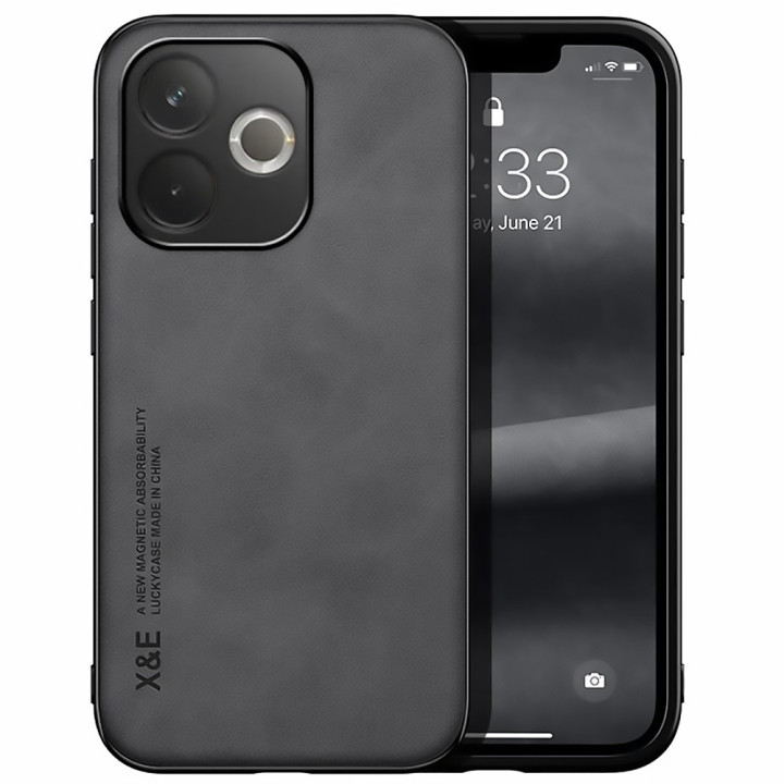 Кожаный чехол - накладка X&E для Oppo A5 Pro с металлической вставкой