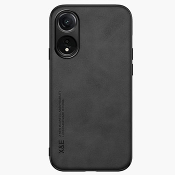 Шкіряний чохол - накладка X&E для Oppo A58 4G з металевою вставкою
