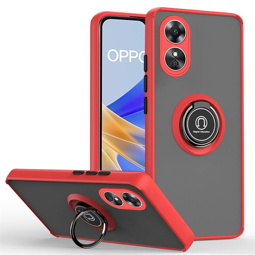 Чехол накладка TPU Color Matte Ring для Oppo A78 4G красный