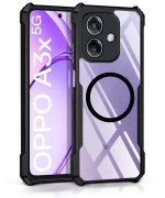 Протиударний чохол - накладка Acryl Armor Ring для Oppo A3X / A3 4G​, Black