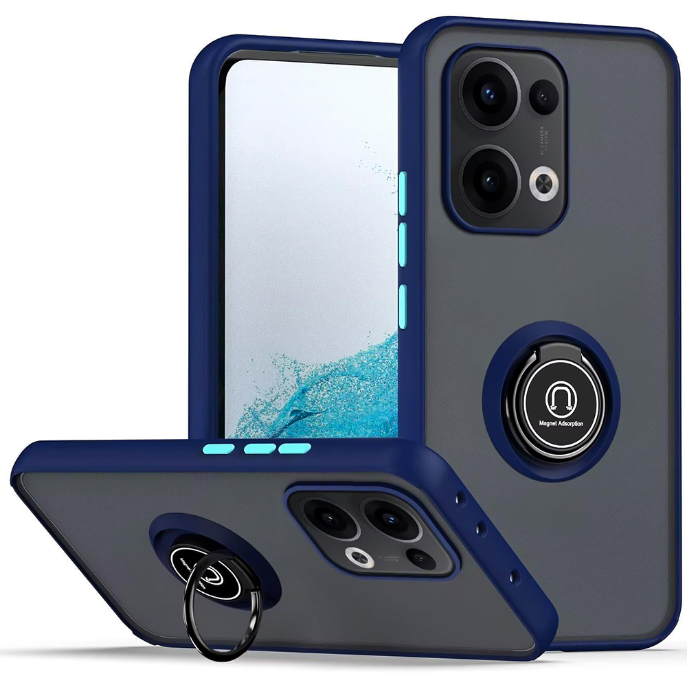 Чохол - накладка TPU Color Matte Ring для Oppo Reno13 синій
