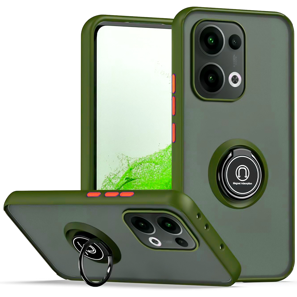 Чохол - накладка TPU Color Matte Ring для Oppo Reno13 оливковий