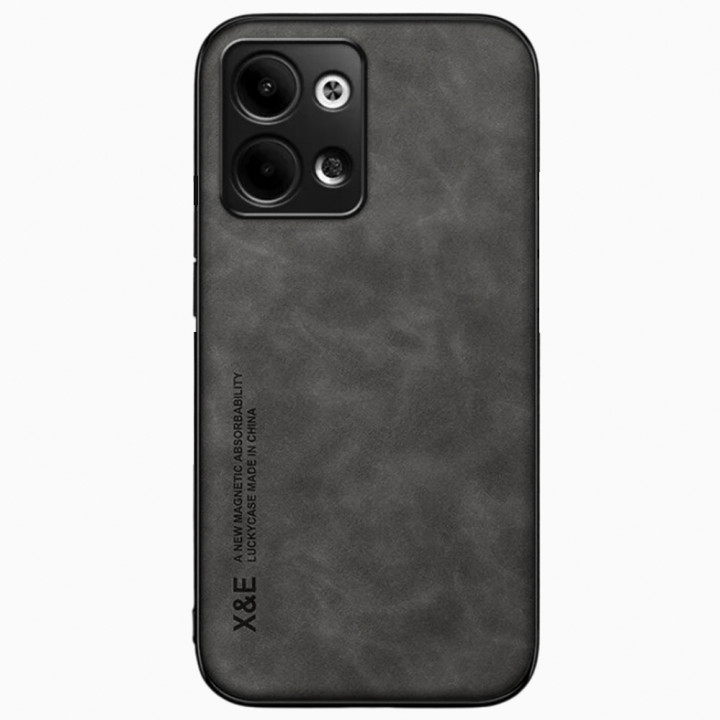 Шкіряний чохол - накладка X&E для Oppo Reno13​ з металевою вставкою