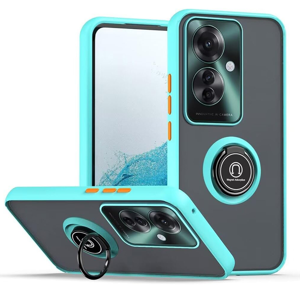 Чохол - накладка TPU Color Matte Ring для Oppo Reno11 F блакитний