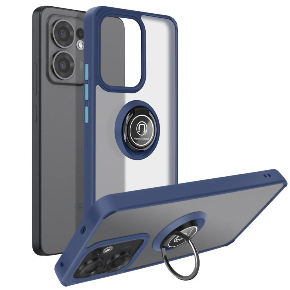 Чохол - накладка TPU Color Matte Ring для Oppo Reno13 F 4G / 5G синій