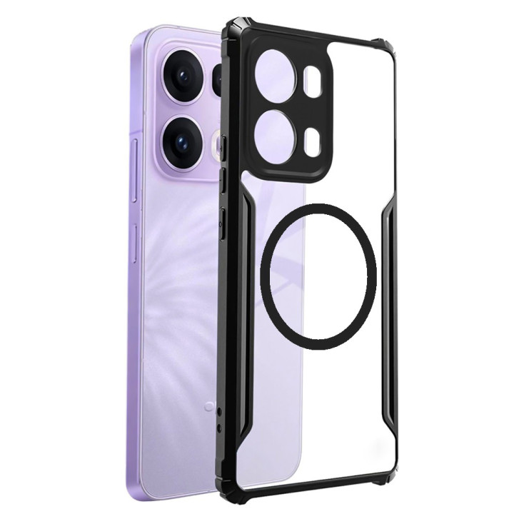 Протиударний чохол - накладка Acryl Armor Ring для Oppo Reno1​3 Pro​​, Black