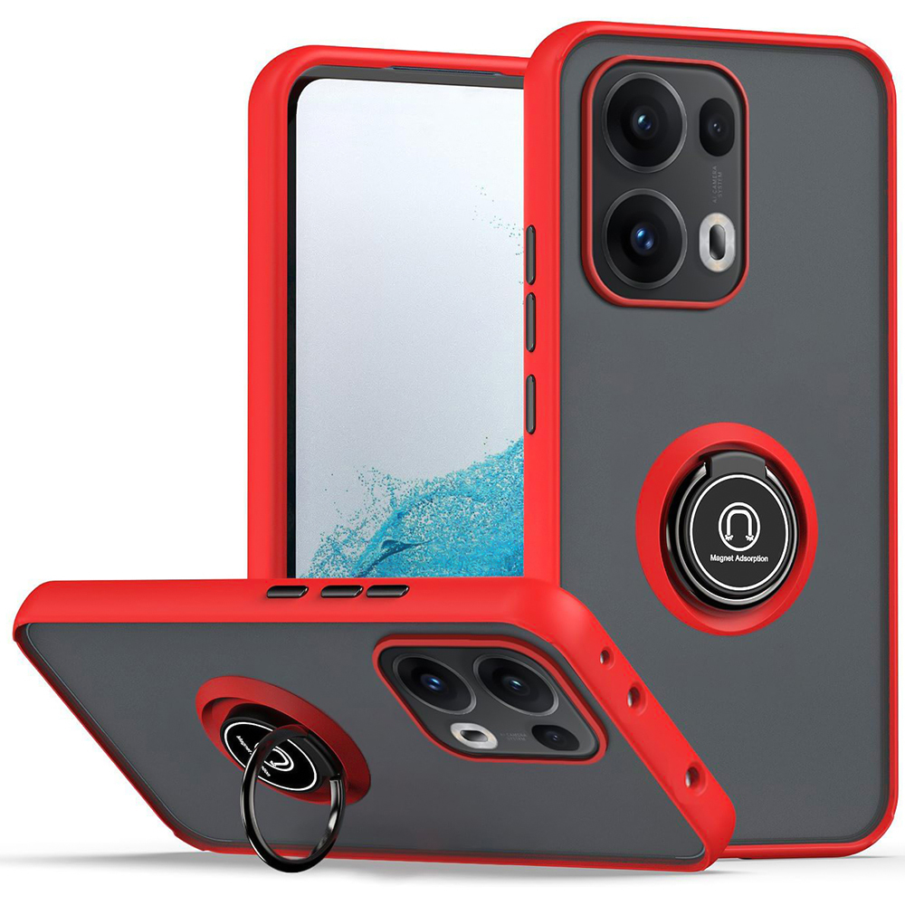 Чохол - накладка TPU Color Matte Ring для Oppo Reno13 Pro червоний