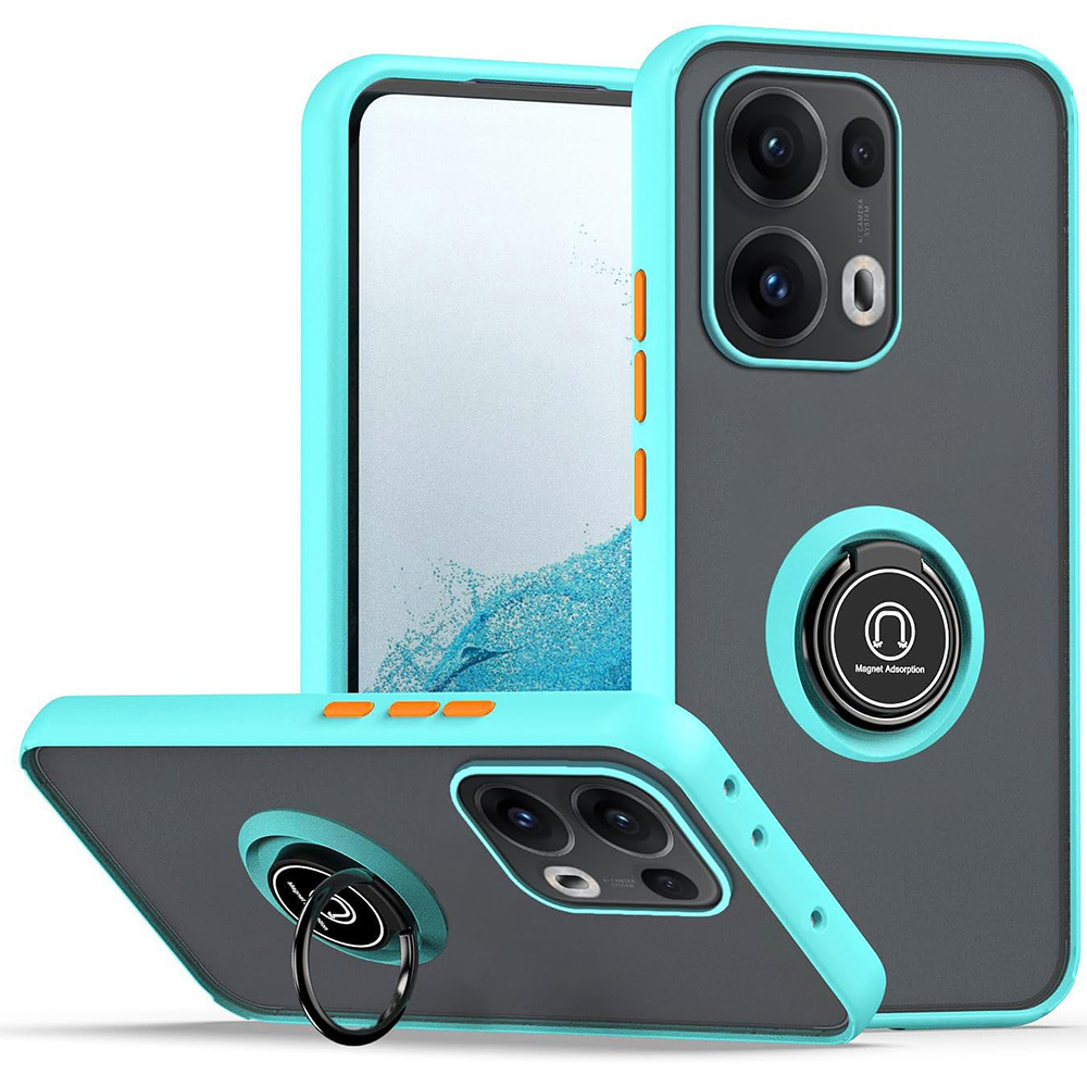 Чохол - накладка TPU Color Matte Ring для Oppo Reno13 Pro блакитний