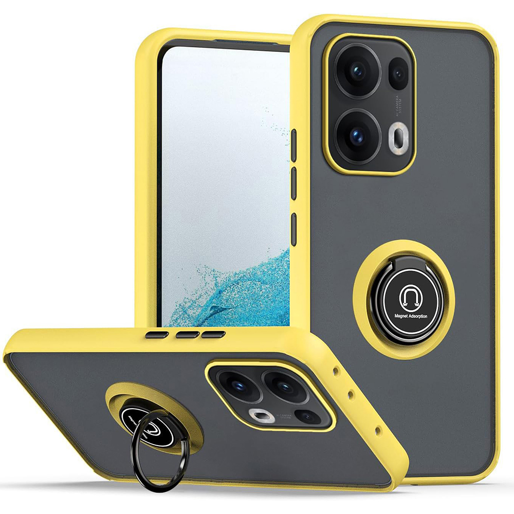 Чохол - накладка TPU Color Matte Ring для Oppo Reno13 Pro жовтий