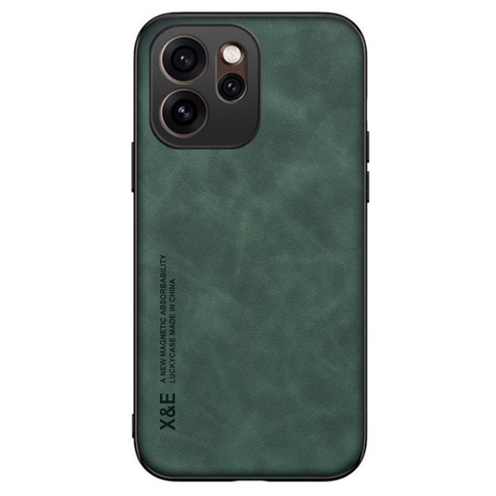 Кожаный чехол - накладка X&E для Oppo Reno15 F с металлической вставкой