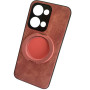Чохол Velvet Magnetic Ring Case для Oppo Reno 13 5G коричневий