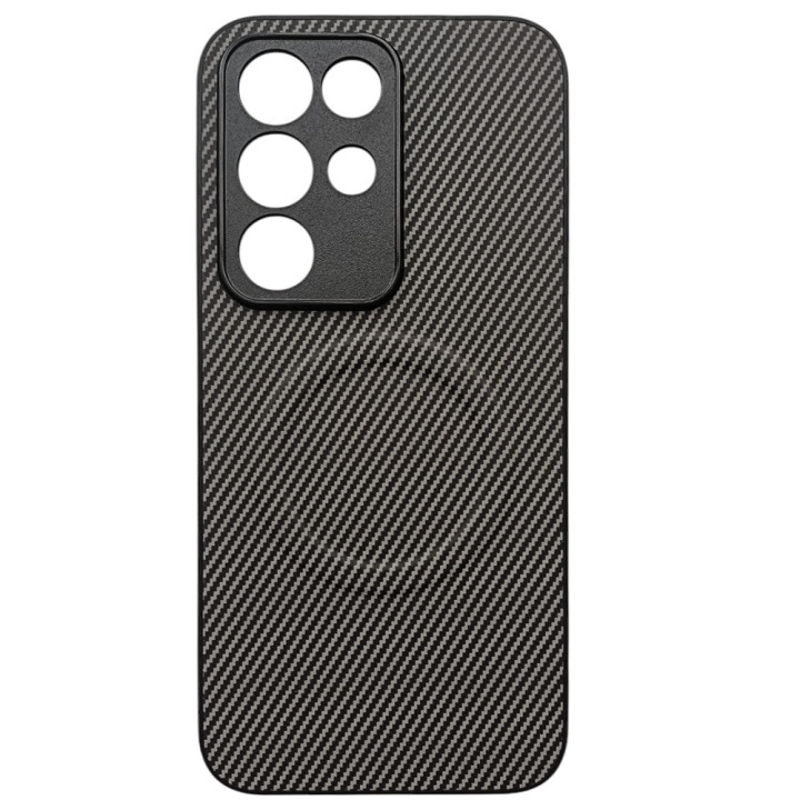 Чехол Carbon Shield with Ring для Realme C85 Pro с поддержкой беспроводной зарядки