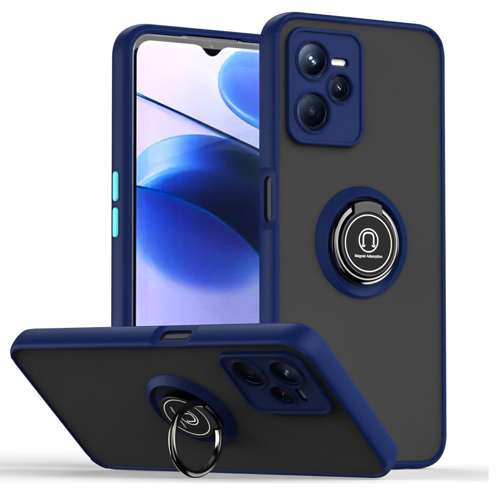Чохол-накладка TPU Color Matte Ring для Realme C35 синій