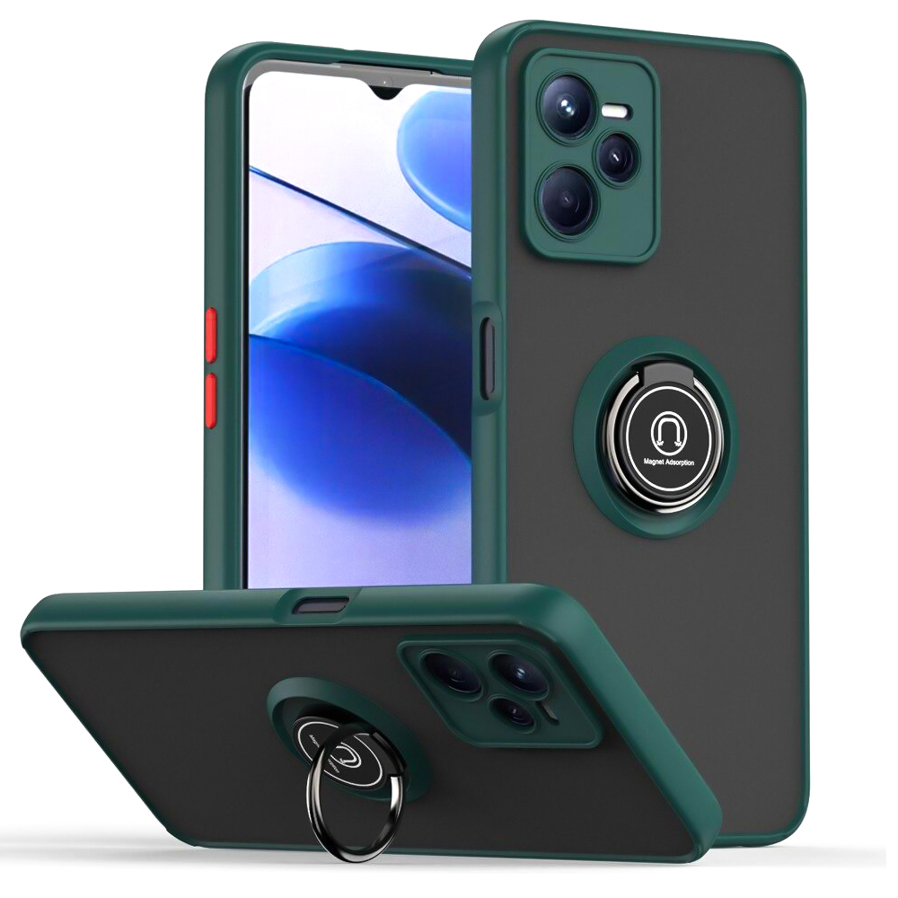Чохол-накладка TPU Color Matte Ring для Realme C35 зелений