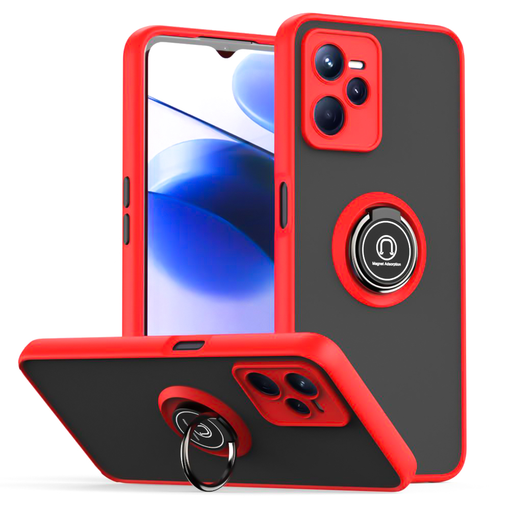 Чохол-накладка TPU Color Matte Ring для Realme C35 червоний
