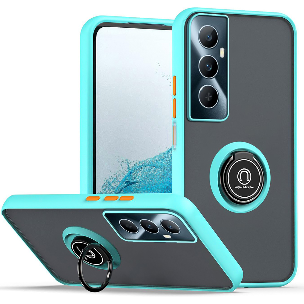 Чехол - накладка TPU Color Matte Ring для Realme C65 4G голубой