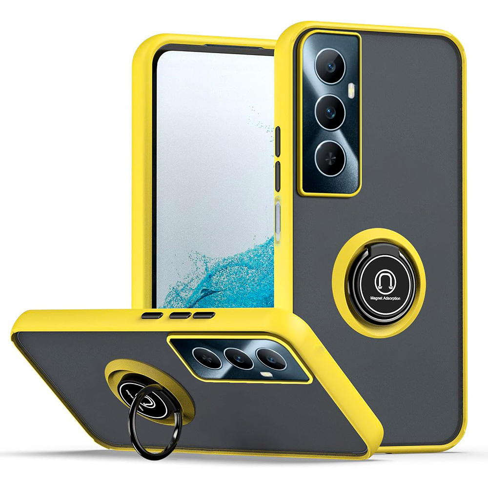 Чехол - накладка TPU Color Matte Ring для Realme C65 4G жёлтый