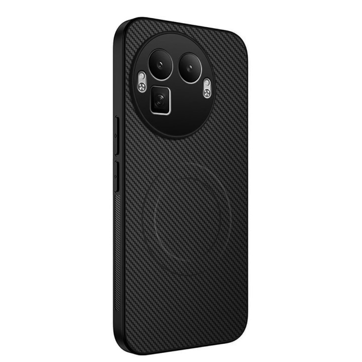 Чехол Carbon Shield with Ring для Realme GT 8 Pro с поддержкой беспроводной зарядки
